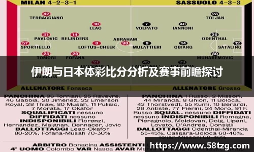 伊朗与日本体彩比分分析及赛事前瞻探讨